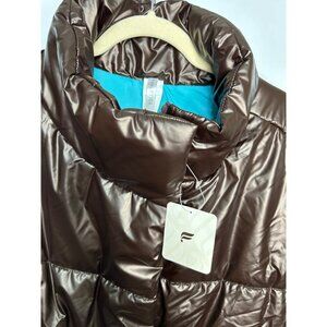 1X NWT Fabletics Oversized Puffer Vest XX/1X Cacao/Aqua Beach RARE Warm Womens